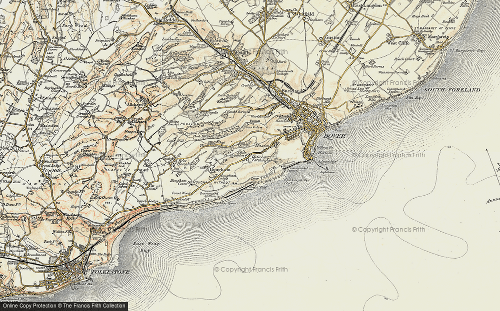 Old Map of Farthingloe, 1898-1899 in 1898-1899