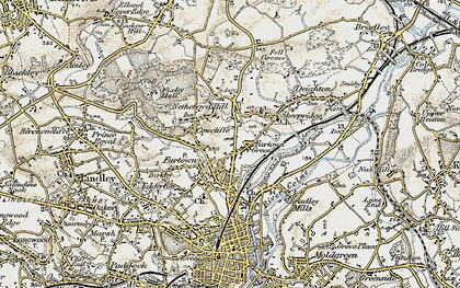 Old map of Fartown in 1903