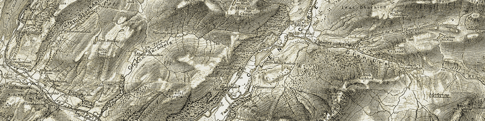 Old map of An Iola in 1906-1908