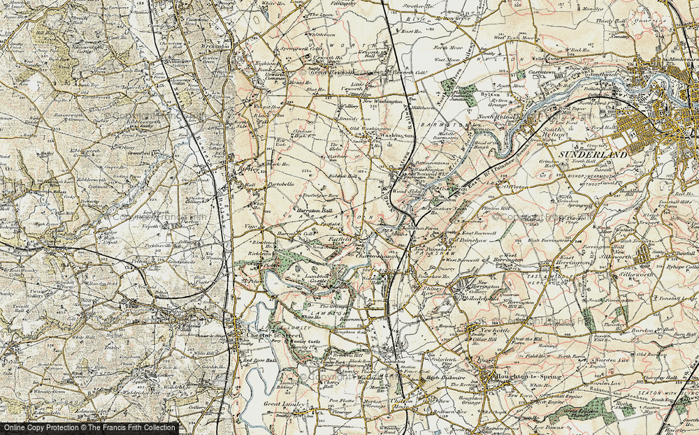Old Map of Fatfield, 1901-1904 in 1901-1904