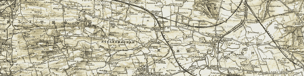 Old map of Faucheldean in 1904-1906