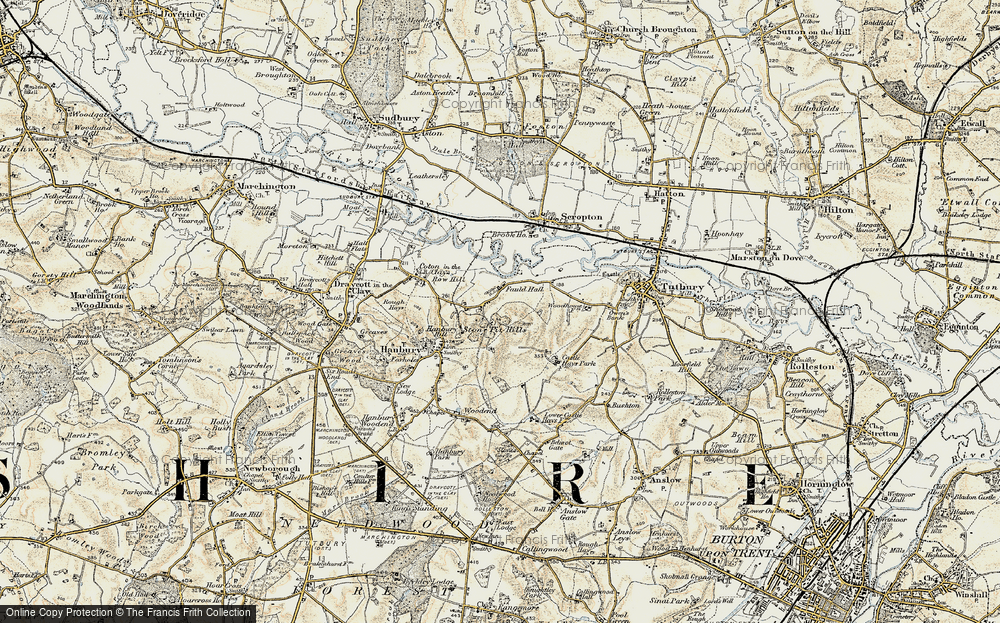 Old Map of Fauld, 1902 in 1902