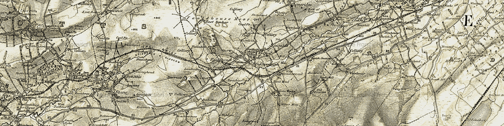 Old map of Fauldhouse in 1904-1905