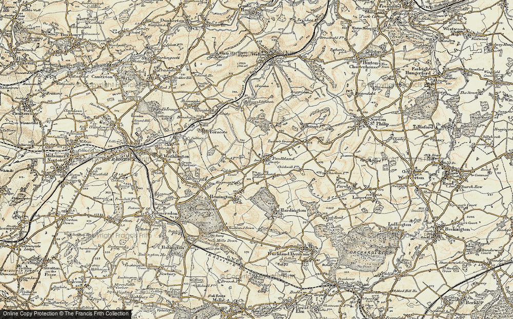 Old Map of Faulkland, 1898-1899 in 1898-1899