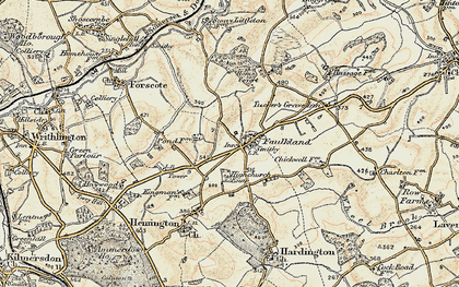 Old map of Faulkland in 1898-1899