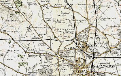 Old map of Faverdale in 1903-1904