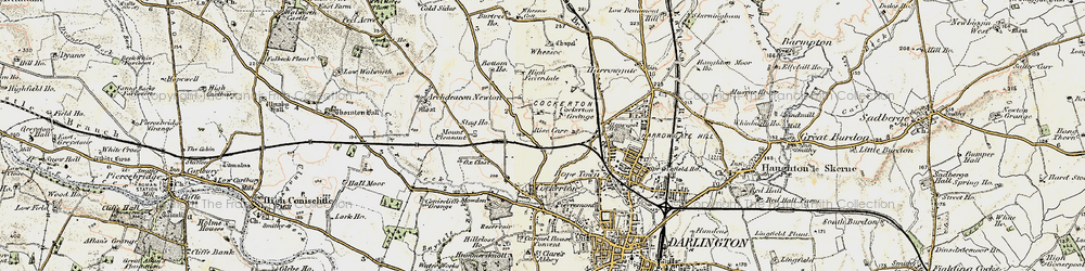 Old map of Faverdale in 1903-1904