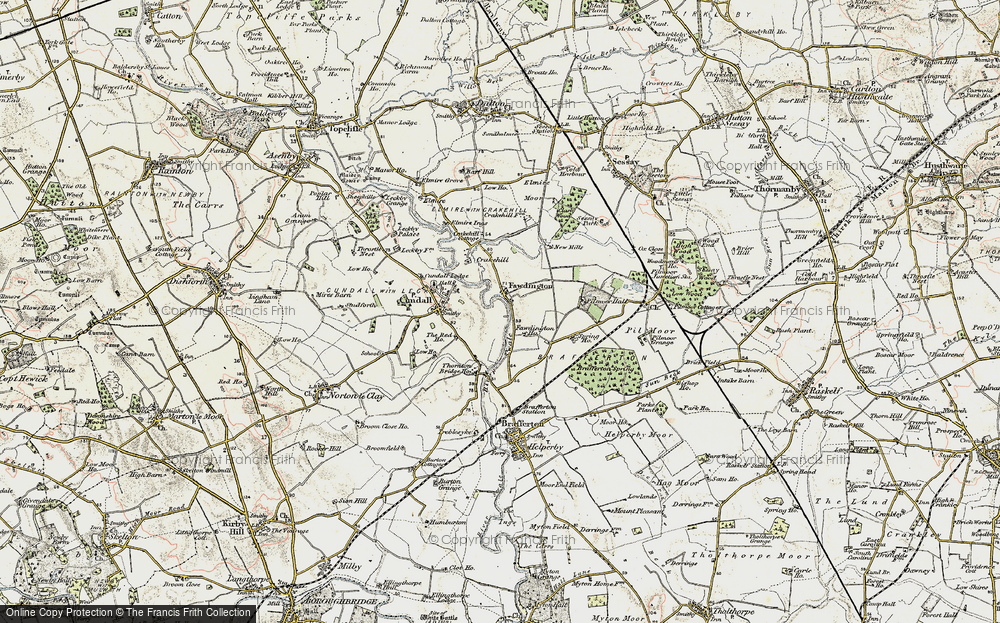 Old Map of Historic Map covering Pilmoor in 1903-1904