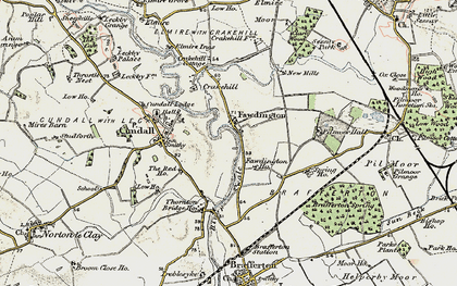 Old map of Fawdington in 1903-1904
