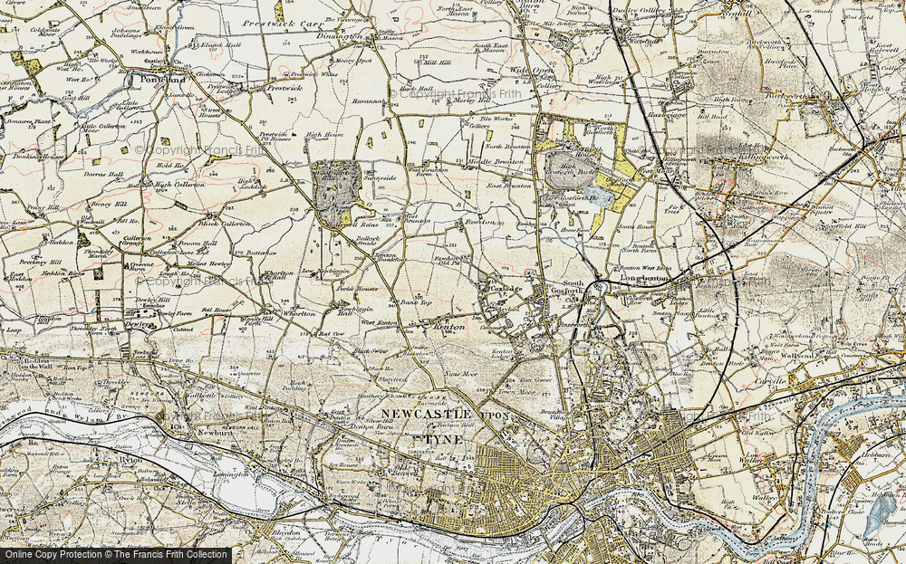 Old Map of Fawdon, 1901-1903 in 1901-1903