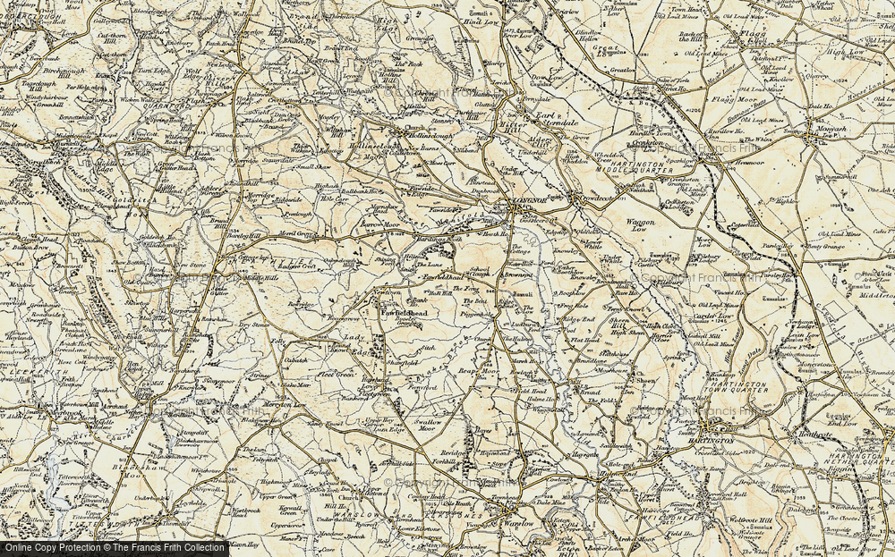 Old Map of Fawfieldhead, 1902-1903 in 1902-1903