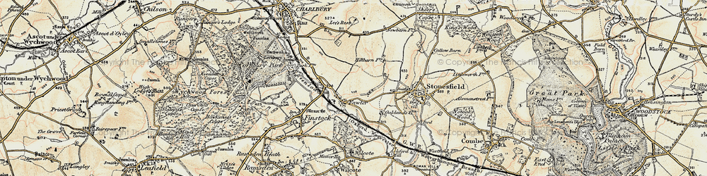 Old map of Fawler in 1898-1899