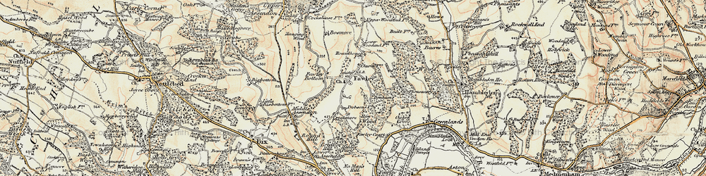 Old map of Fawley in 1897-1898