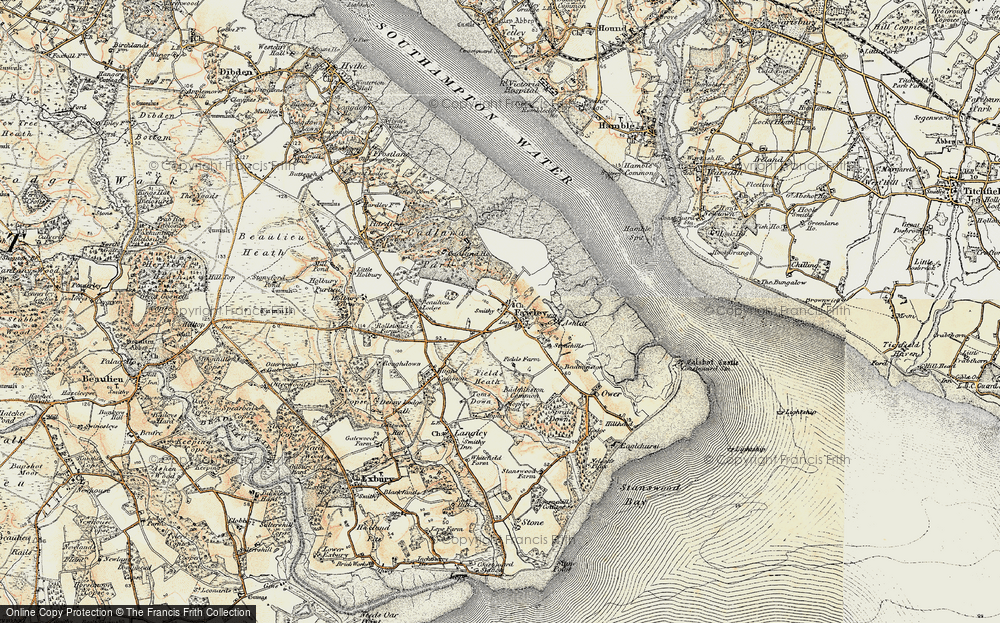 Old Map of Fawley, 1897-1909 in 1897-1909