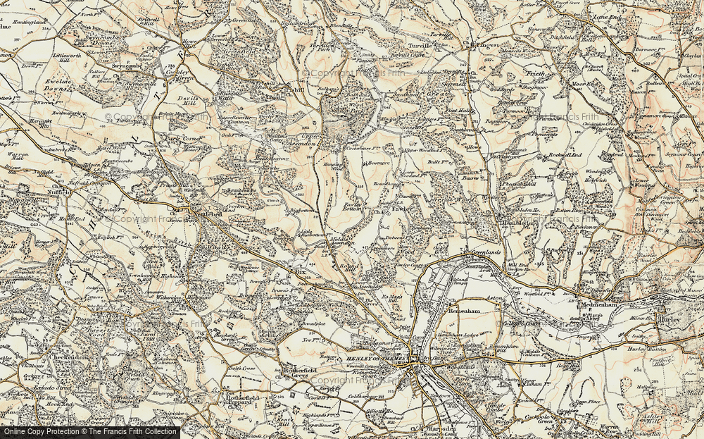 Old Map of Fawley Bottom, 1897-1898 in 1897-1898