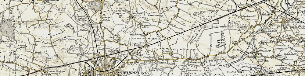Old map of Fearnhead in 1903