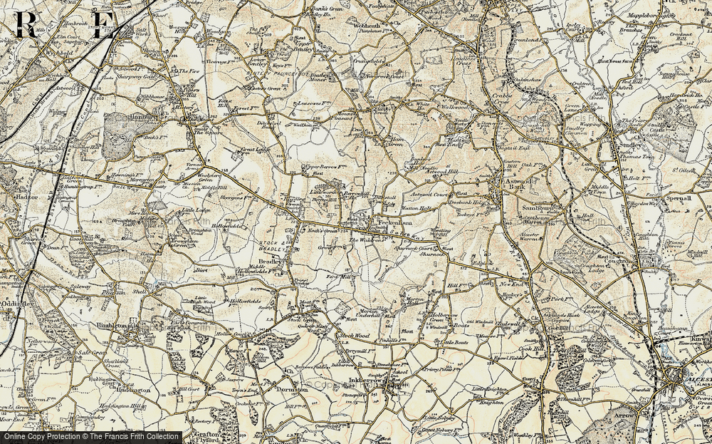 Old Map of Feckenham, 1899-1902 in 1899-1902
