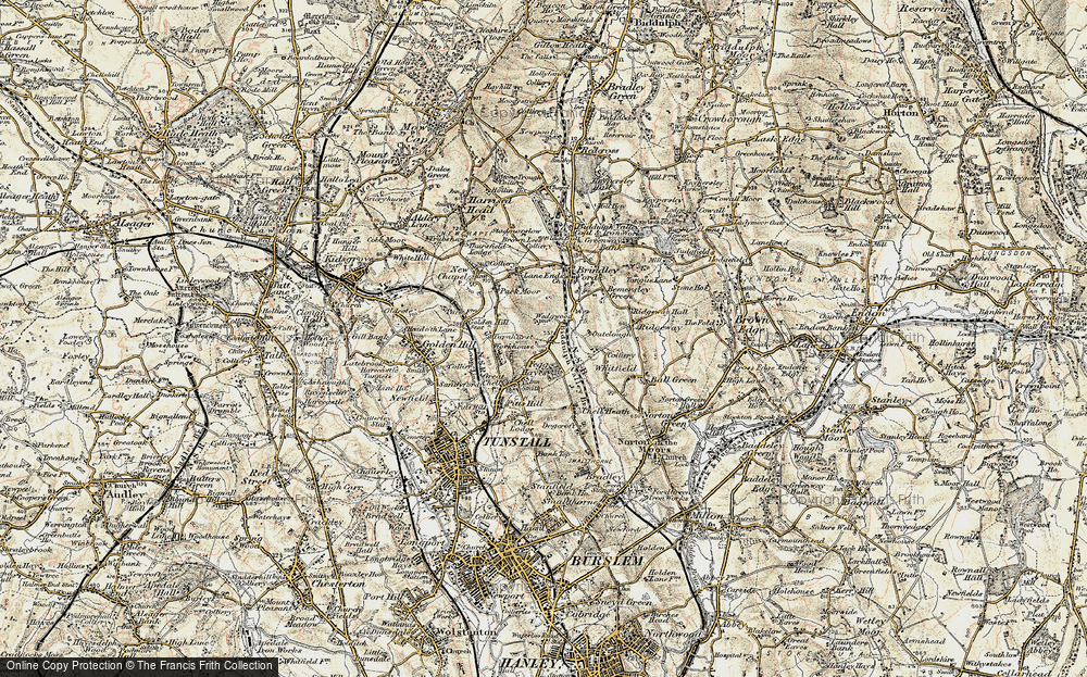 Old Map of Fegg Hayes, 1902 in 1902