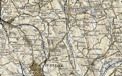Old map of Fegg Hayes in 1902