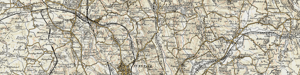 Old map of Fegg Hayes in 1902