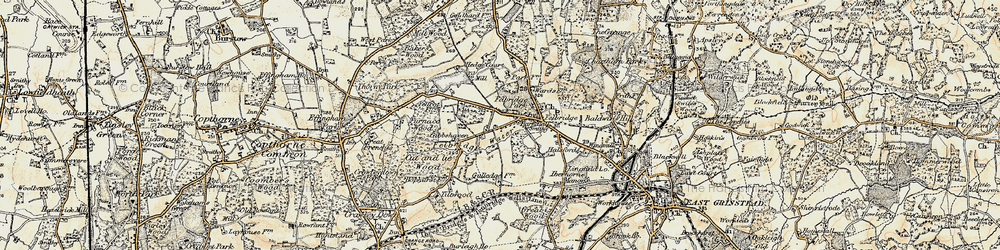 Old map of Felbridge in 1898-1902