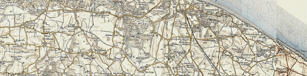 Old map of Felbrigg in 1901-1902