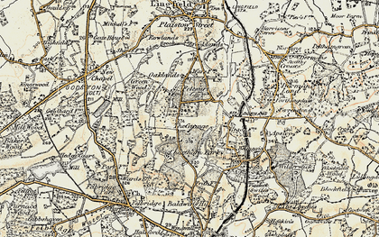 Old map of Felcourt in 1898-1902