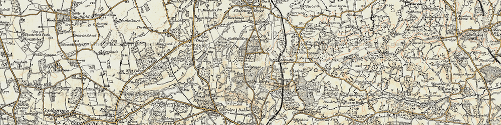 Old map of Felcourt in 1898-1902