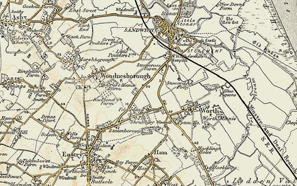Old map of Felderland in 1898-1899