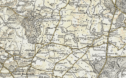Old map of Feldy in 1902-1903