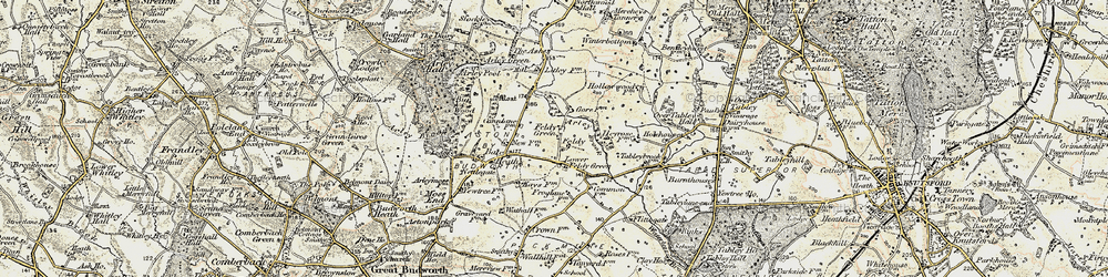 Old map of Feldy in 1902-1903