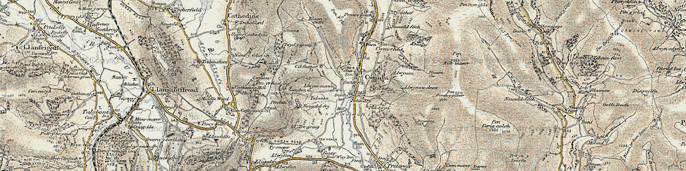 Old map of Felindre in 1899-1901