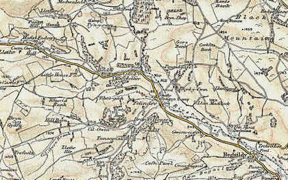 Old map of Felindre in 1901-1903