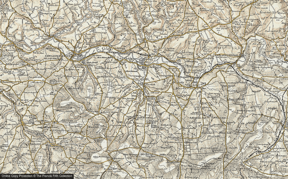 Old Map of Felindre, 1901 in 1901