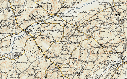 Old map of Felindre in 1901