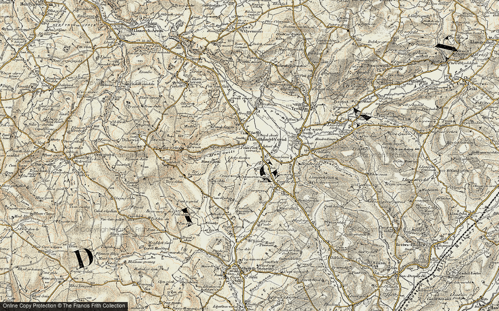 Old Map of Felinfach, 1901-1903 in 1901-1903