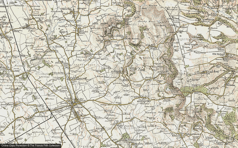 Old Map of Historic Map covering Bellmoor Plantn in 1903-1904