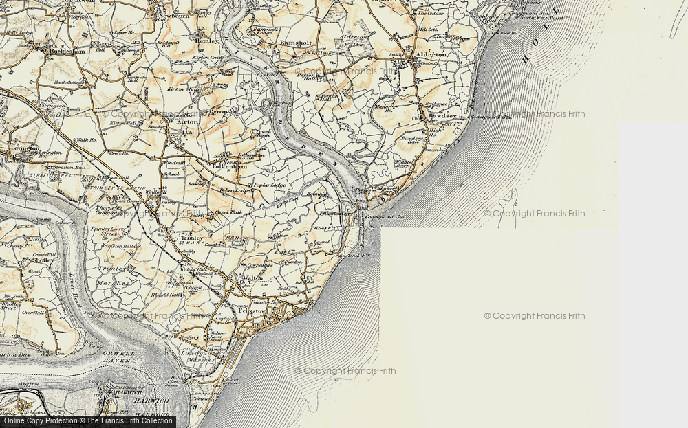 Old Map of Felixstowe Ferry, 1898-1901 in 1898-1901
