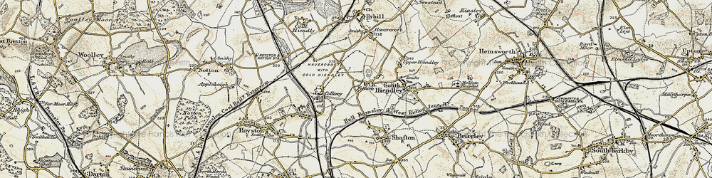 Old map of Felkirk in 1903