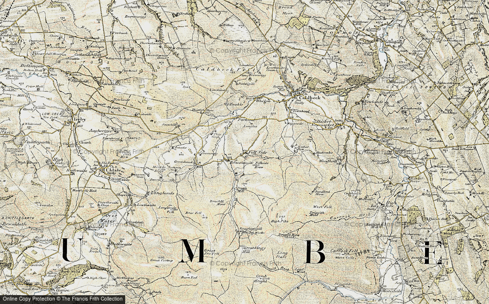 Old Map of Fell Side, 1901-1904 in 1901-1904