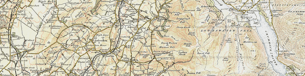Old map of Beck in 1901-1904