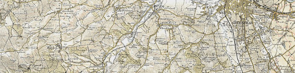 Old map of Fellside in 1901-1904