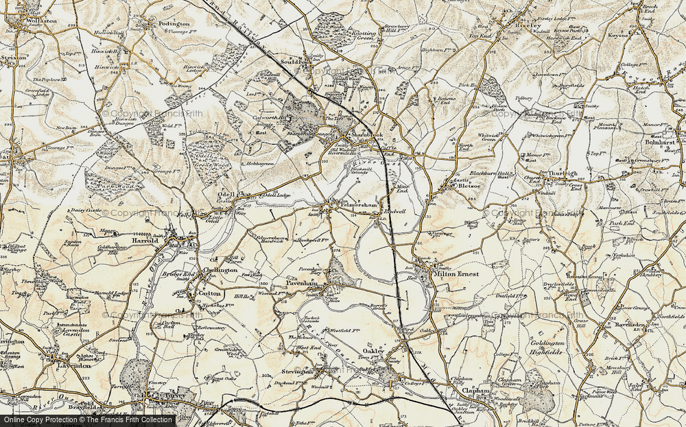 Old Map of Felmersham, 1898-1901 in 1898-1901