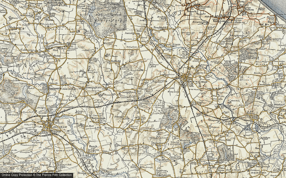 Old Map of Historic Map covering Bryant's Heath in 1901-1902
