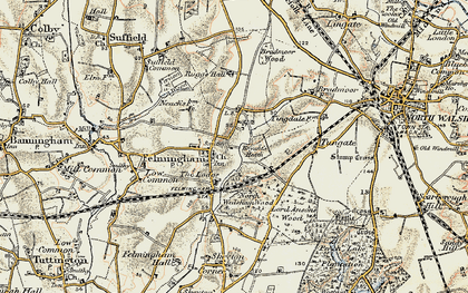 Old map of Felmingham in 1901-1902