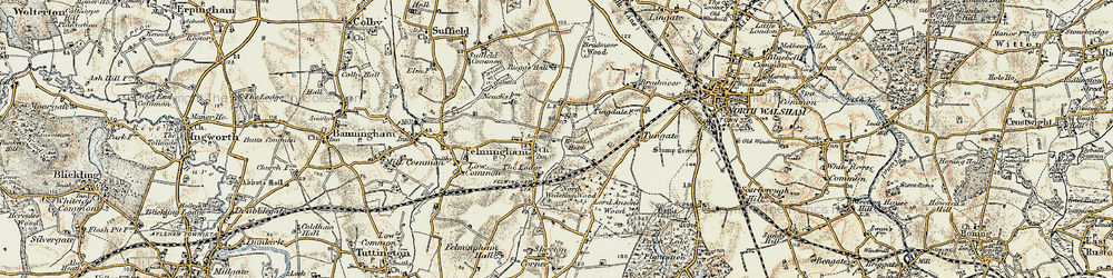 Old map of Bryant's Heath in 1901-1902