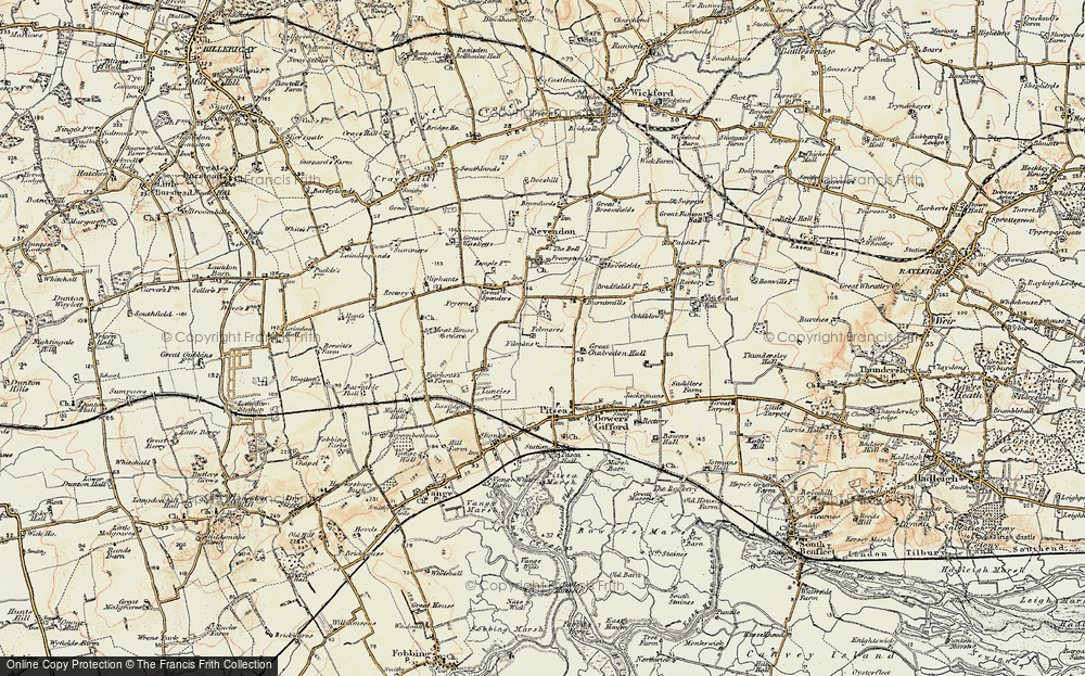 Old Map of Felmore, 1898 in 1898