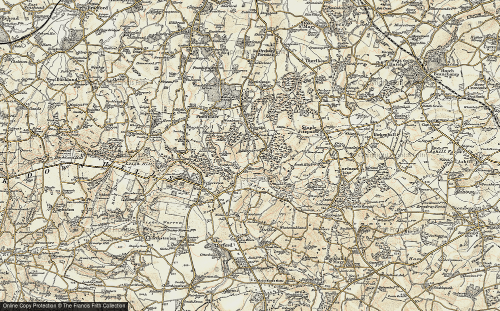 Old Map of Historic Map covering Whitford in 1898-1900