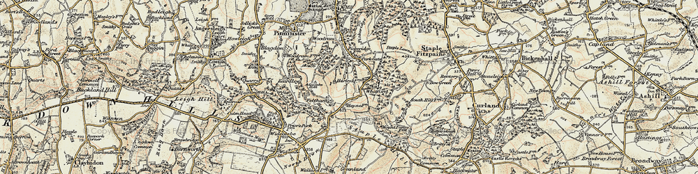 Old map of Whitford in 1898-1900