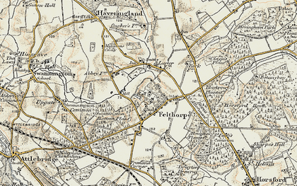 Old map of Burnt Allotment in 1901-1902